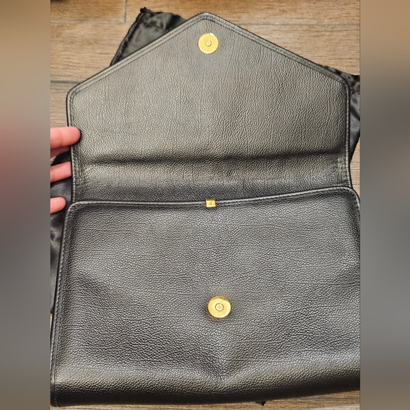 Vintage YSL Black Leather Clutch - Picture 8 of 16
